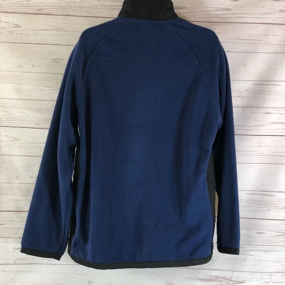 Ram King Blue Soft Fleece Zip Up Jacket 100% Polyester Adult L Zip Pockets New - Picture 3 of 6